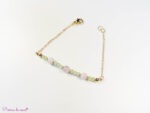 Bracelet chaine en Péridot et Kunzite