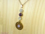 Pendentif en Améthyste et pierre de lune