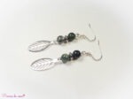 Boucles d'oreilles en Agate mousse