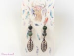 Boucles d'oreilles en Agate mousse