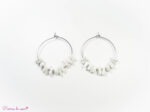 Boucles d'oreilles créoles en Howlite