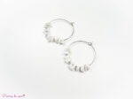 Boucles d'oreilles créoles en Howlite