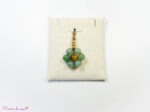 Pendentif fleur en Aventurine verte et œil de tigre