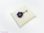 Pendentif fleur en Lapis lazuli et pierre de soleil