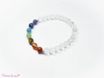 Bracelet 7 chakras et cristal de roche