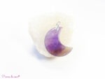 Pendentif lune en Améthyste