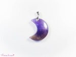 Pendentif lune en Améthyste