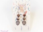 Boucles d'oreilles en Obsidienne fleurie