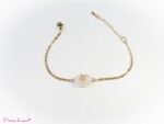 Bracelet chaine en Quartz rose