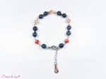 bracelet chaine en Fuschite et Rhodonite