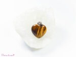 Pendentif cœur en œil de tigre