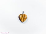 Pendentif cœur en œil de tigre